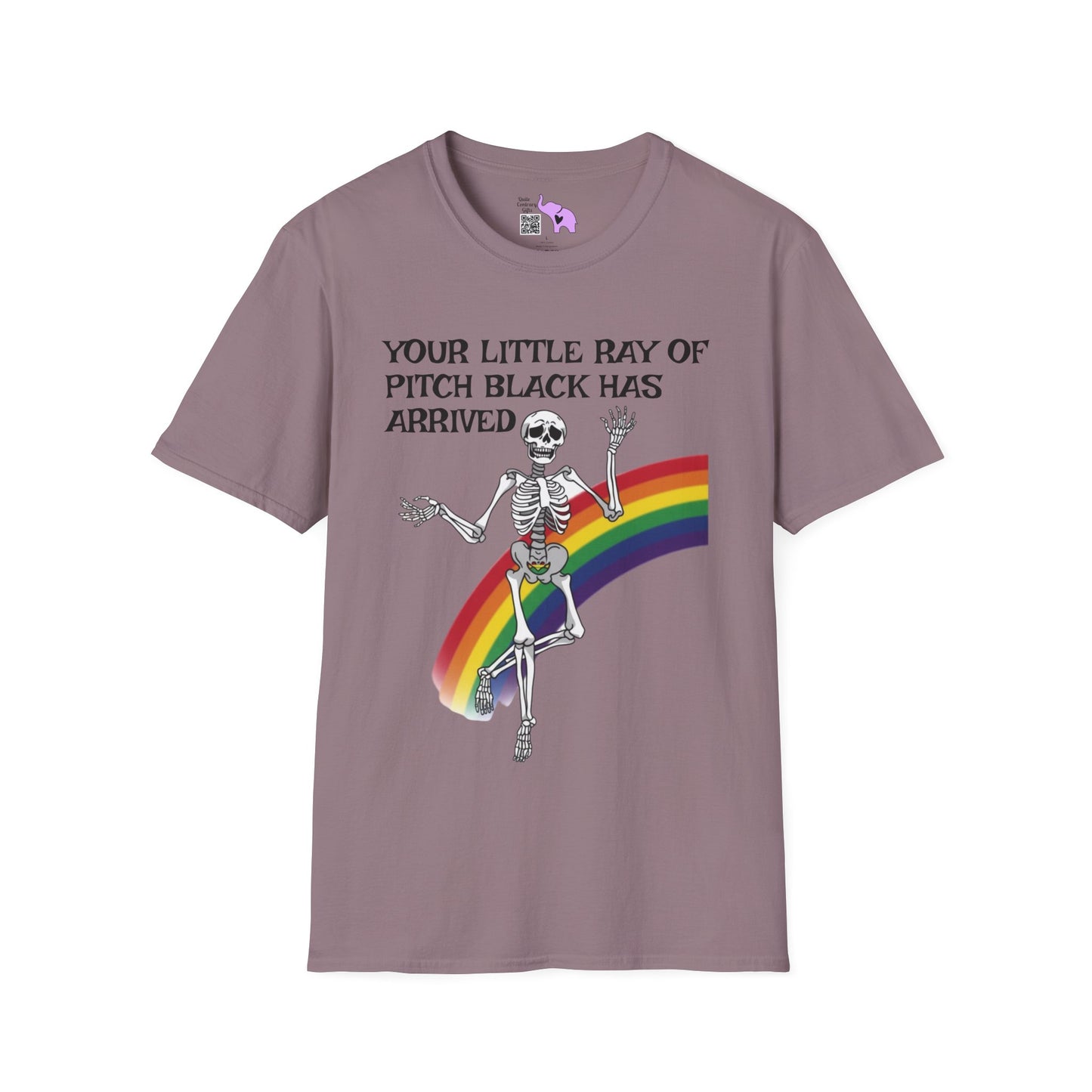 Your Little Ray of Pitch Black Has Arrived (Rainbow) Adult T-shirt