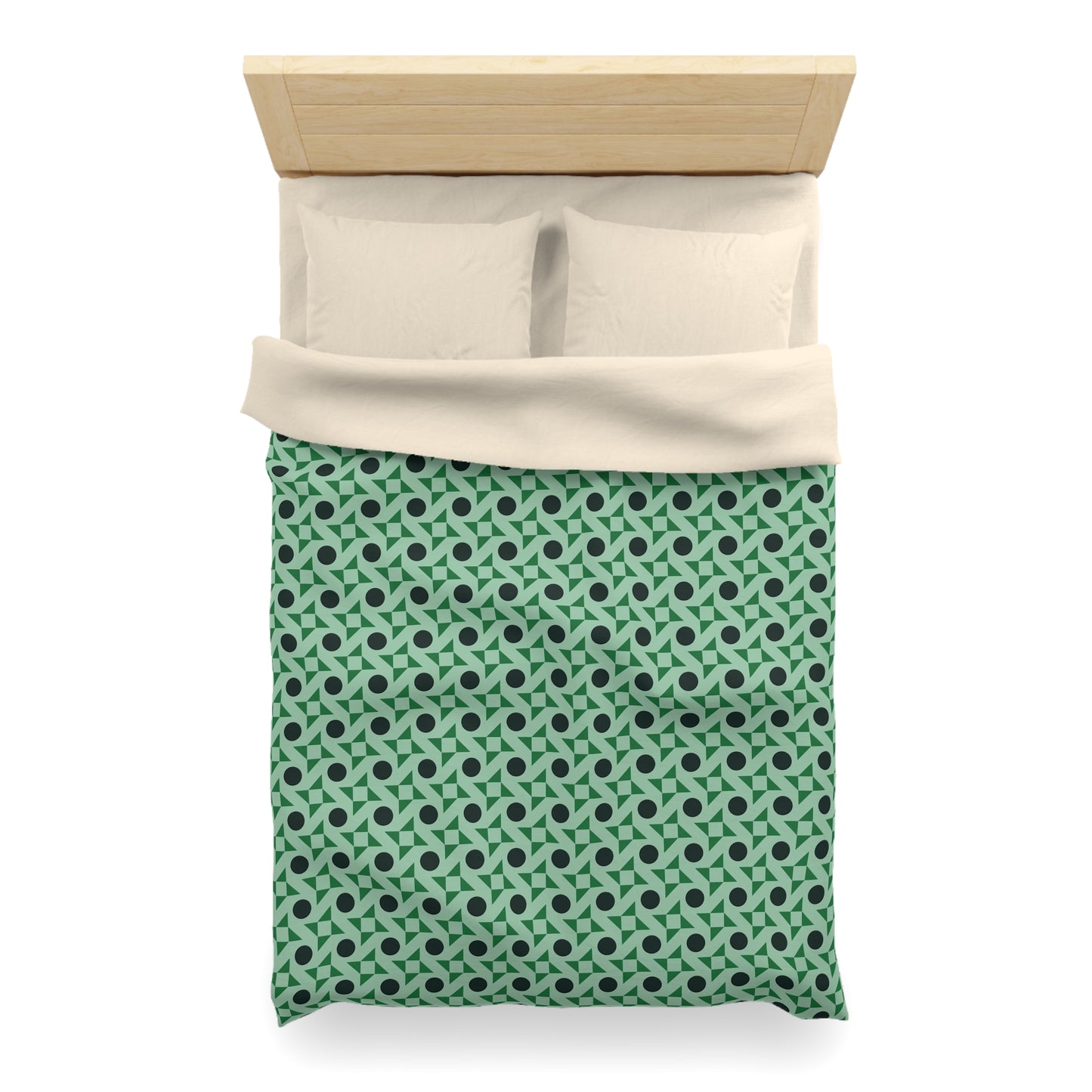 Emerald Pinwheels Microfiber Duvet Cover