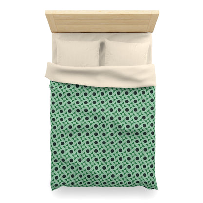 Emerald Pinwheels Microfiber Duvet Cover