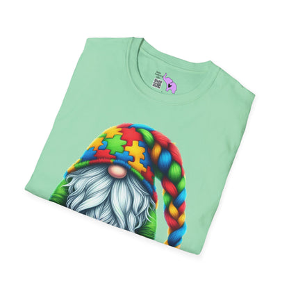 Autism Awarness Gnome Adult T-shirt