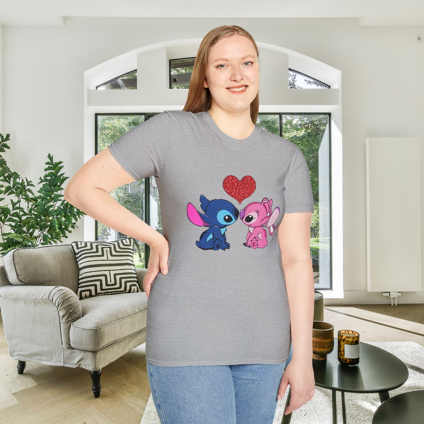 Stitch in Love 2 Adult Unisex Tshirt