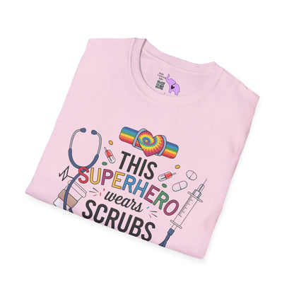 This Superhero Wears Scrubs Adult T-shirt