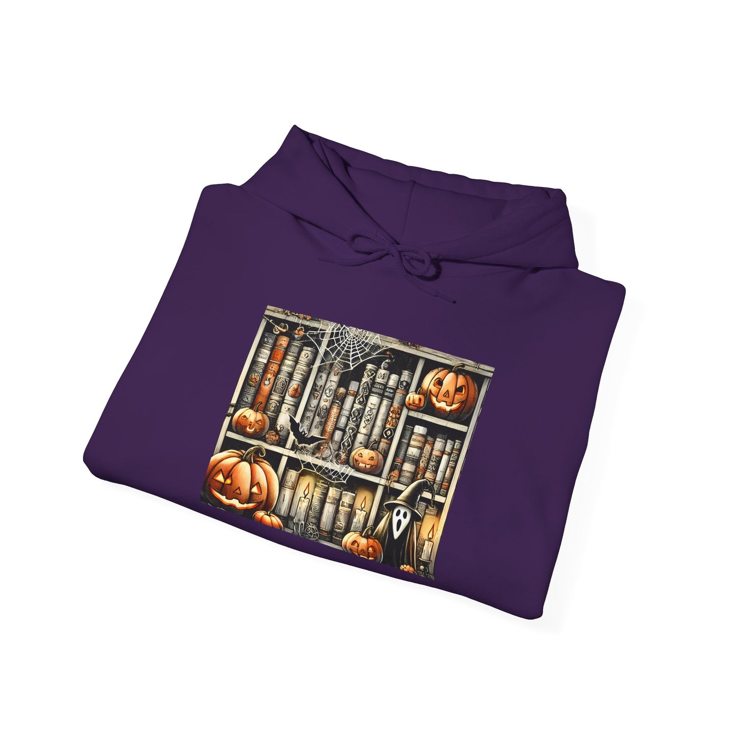 Spooky Book Shelf Heavy Blend™ Hooded Sweatshirt