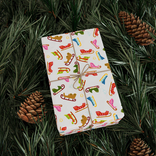 Sleigh Ride Spectacle Wrapping Paper