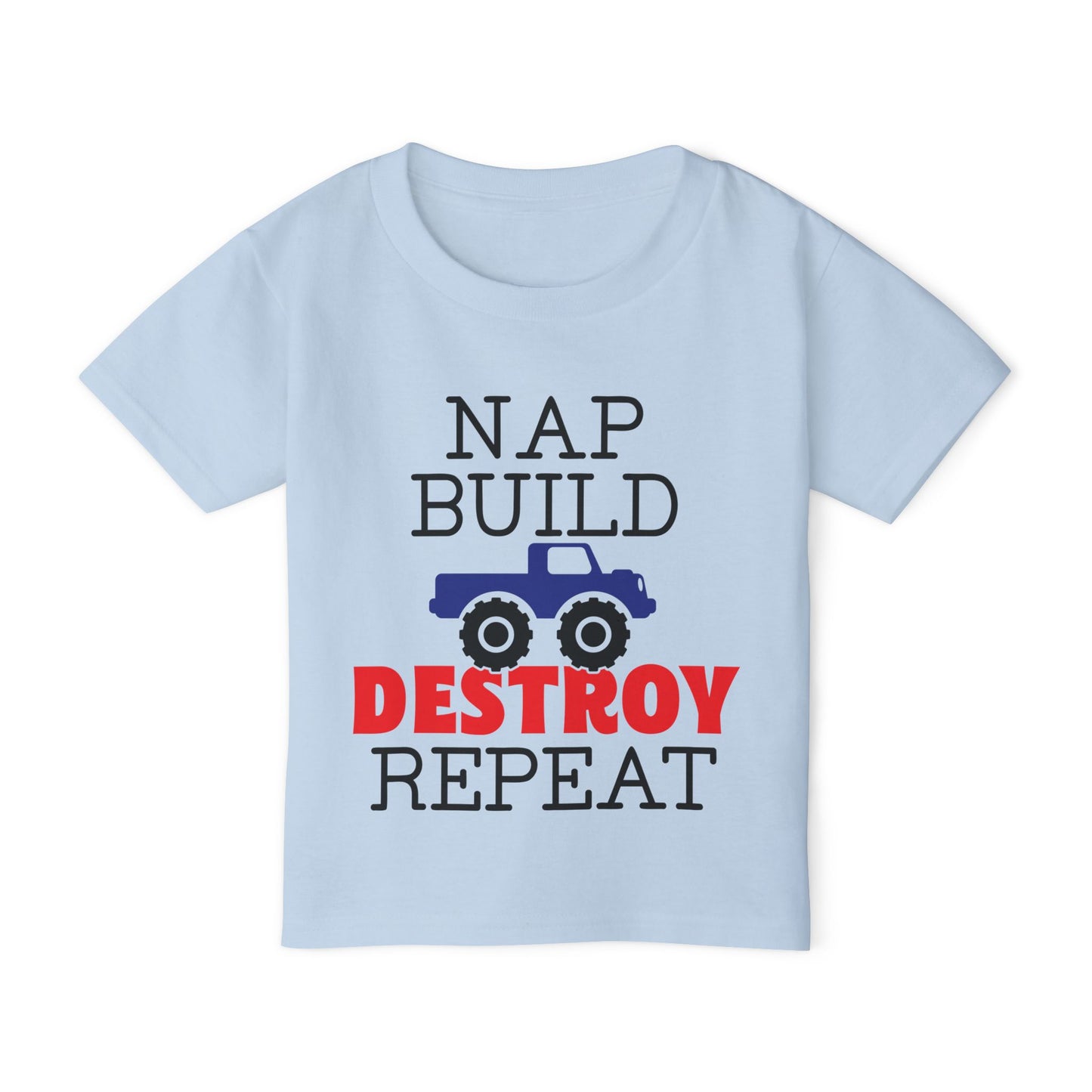 Nap Build Destroy Repeat Heavy Cotton™ Toddler T-shirt