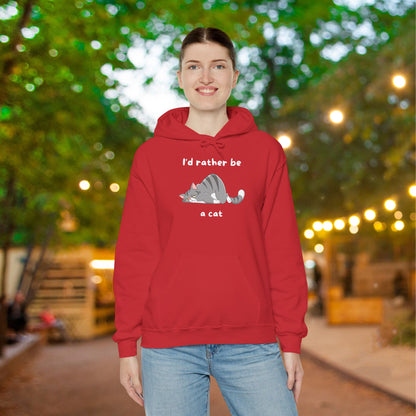 I'd Rather Be A Cat Heavy Blend™ Hooded Sweatshirt