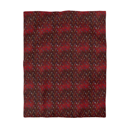 Ruby Night Blossoms Microfiber Duvet Cover