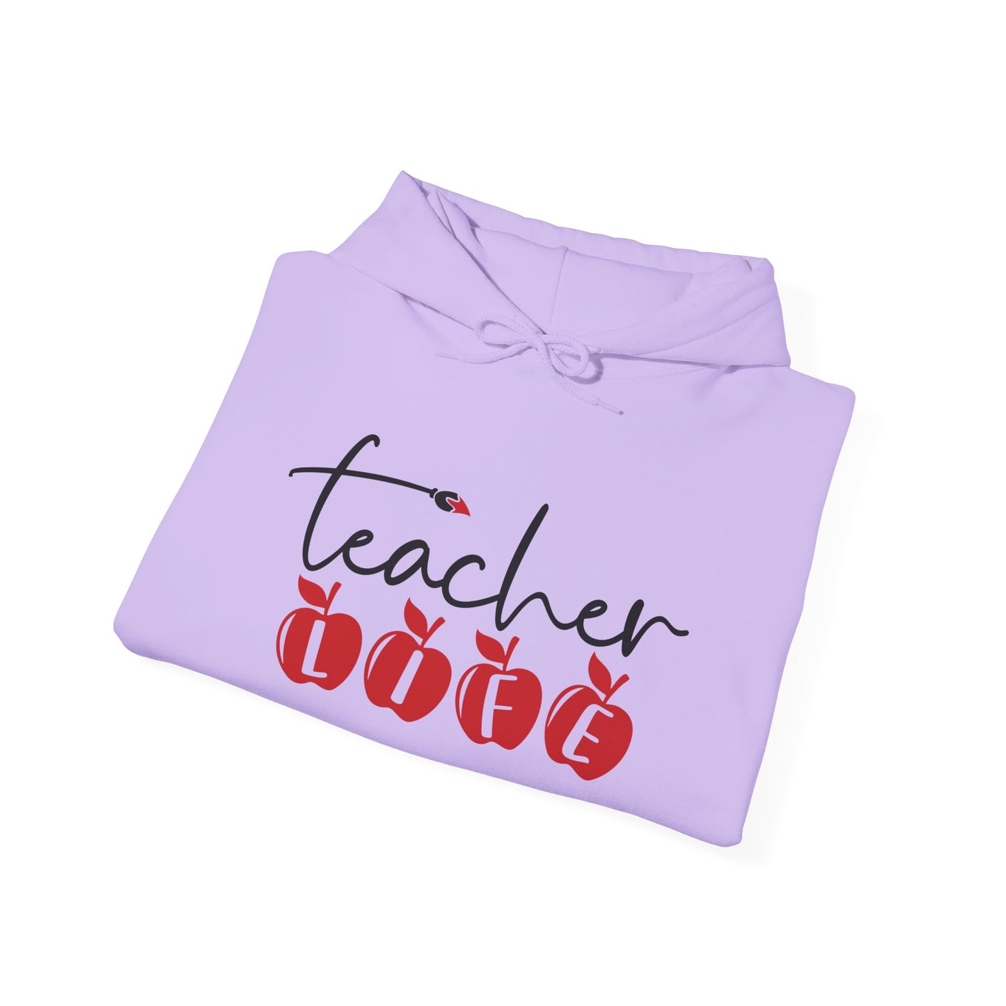 Teacher Life (Apples) Heart Heavy Blend™ Hooded Sweatshirt