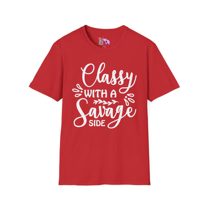 Classy With Savage Side Adult T-shirt