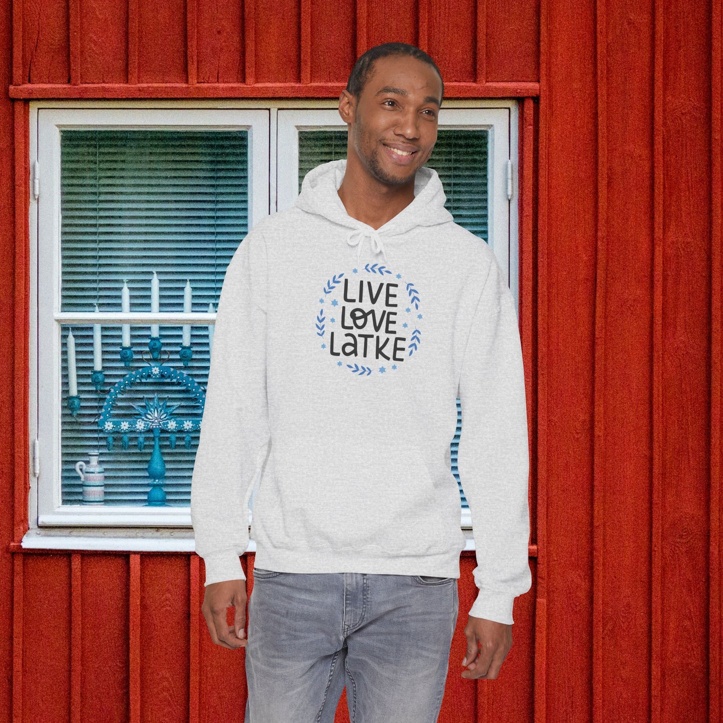 Hanukkah Live Love Latke Adult Heavy Blend™ Hooded Sweatshirt