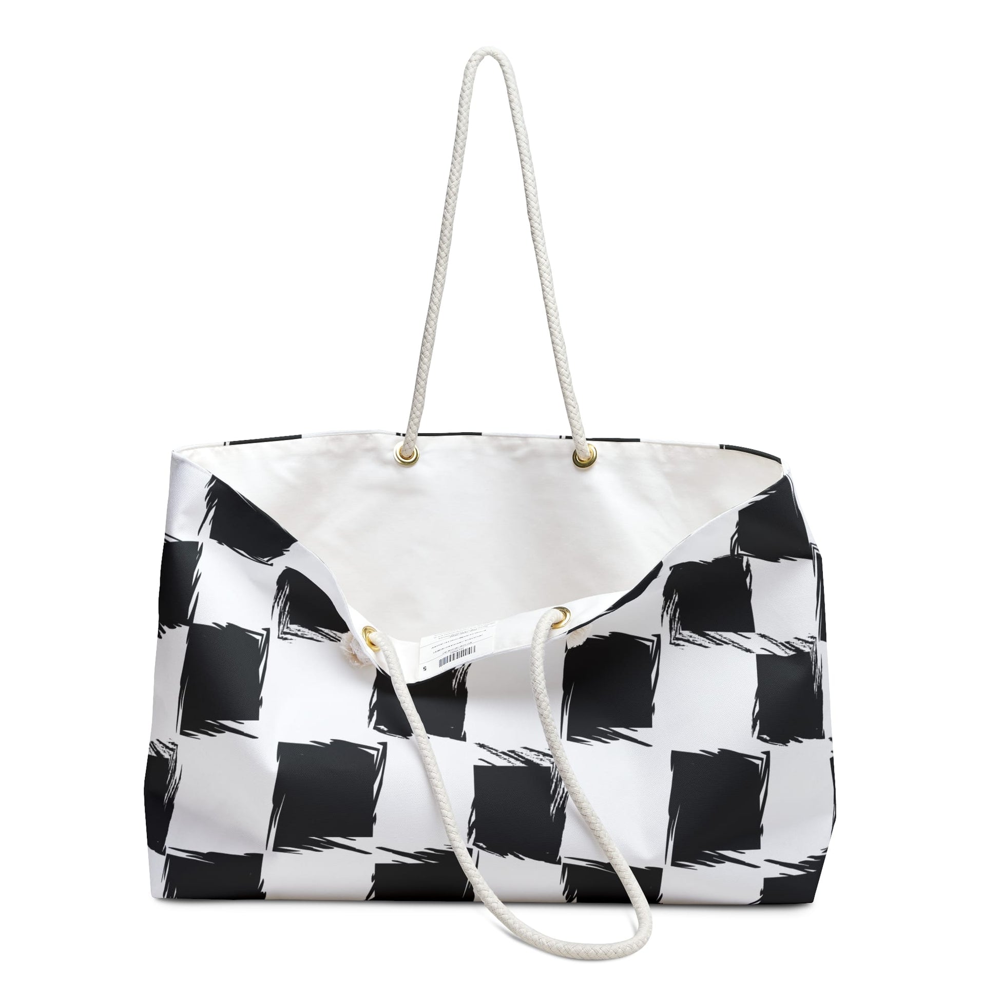 Distorted Check Weekender Bag