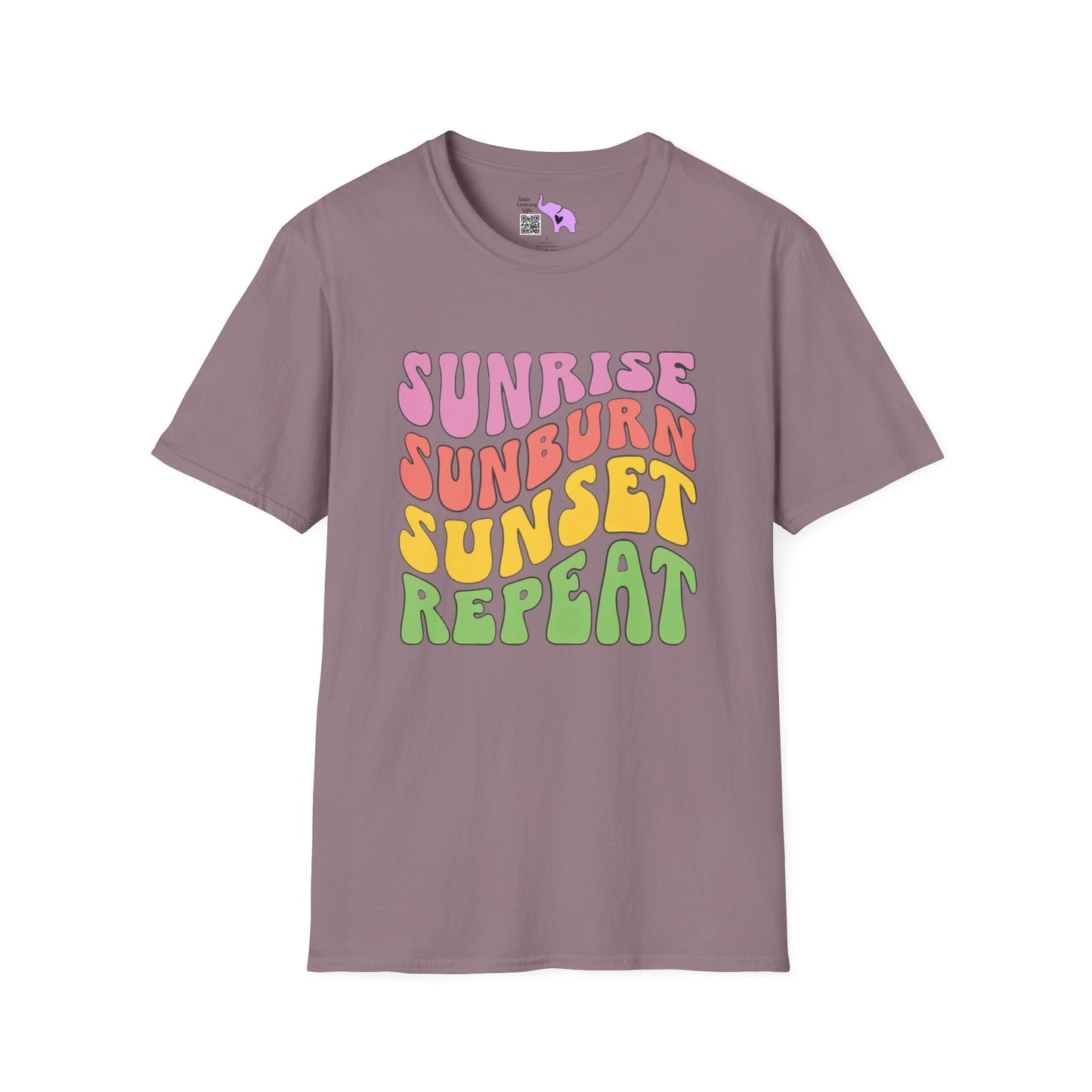 Sunrise Sunburn Sunset Repeat Adult T-shirt