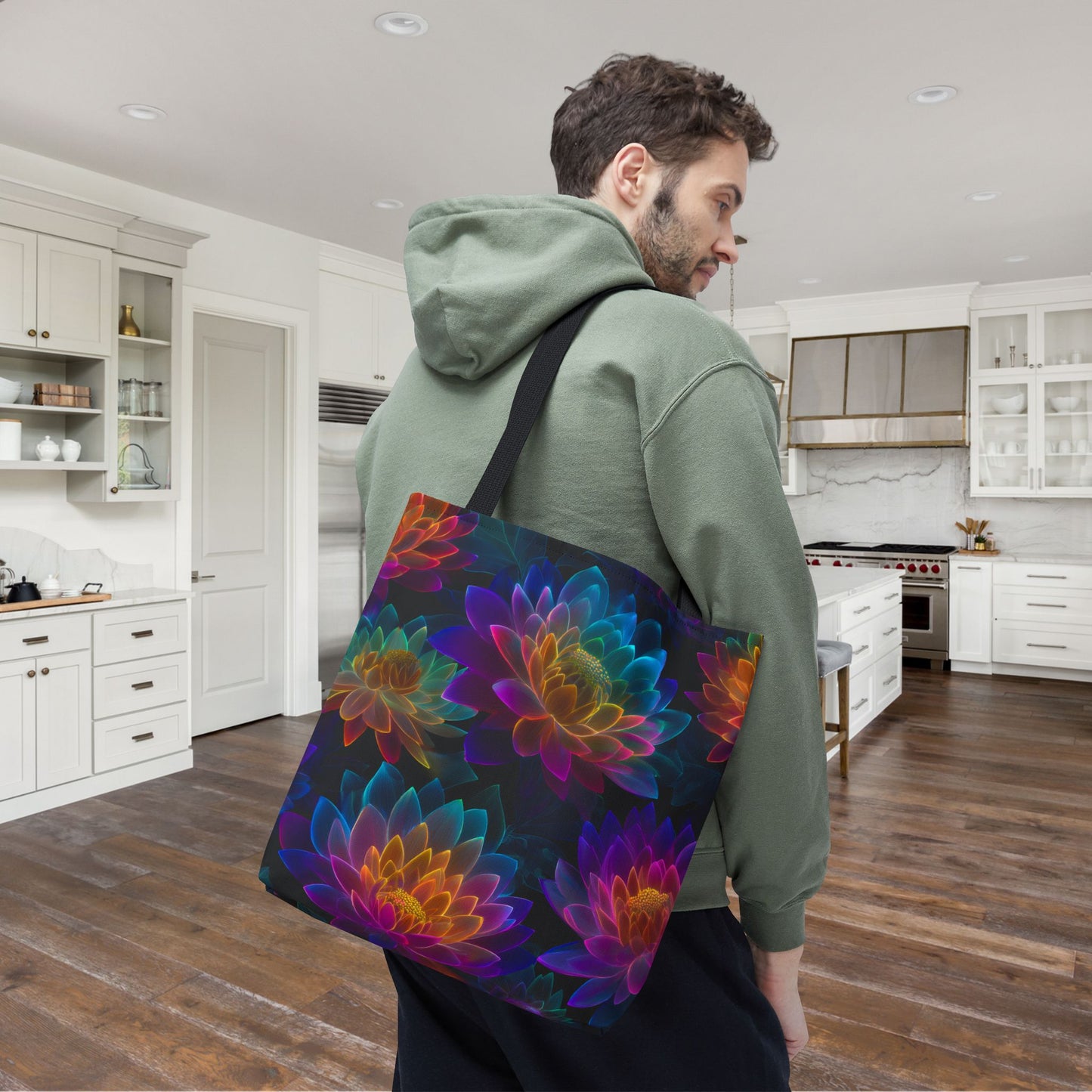 Luminous Lotus Canvas Tote Bag