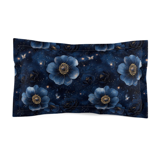 Midnight Sky Blossoms Microfiber Pillow Sham