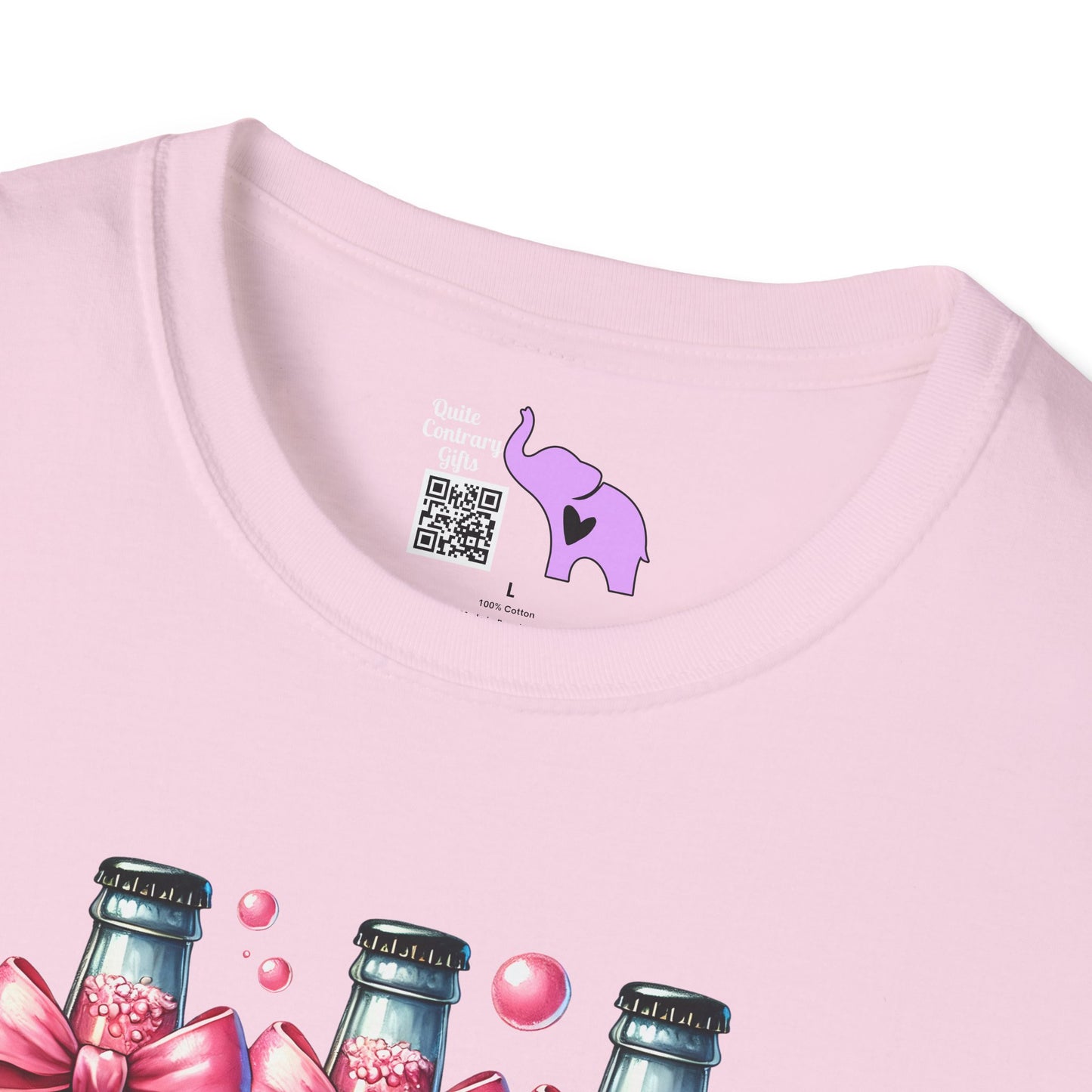 Pink Fizzy Drink w/Pumpkins Adult T-shirt
