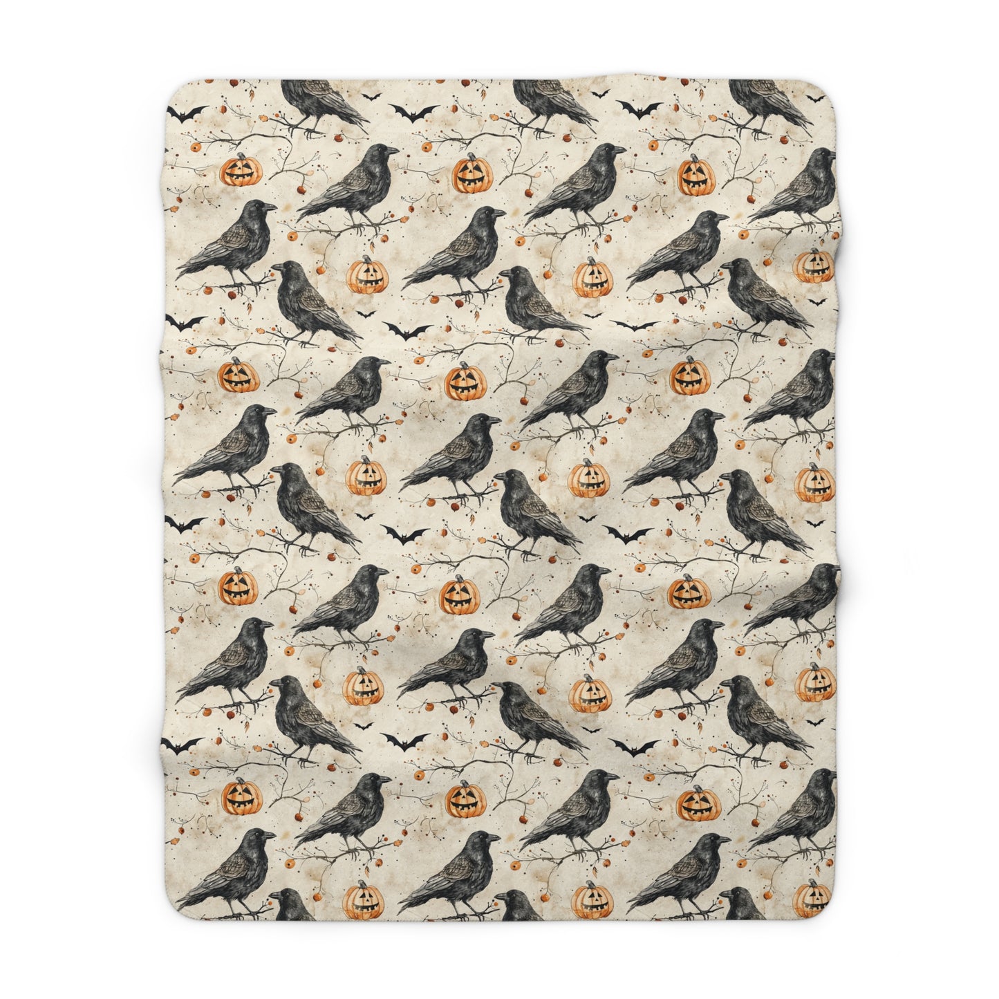 Crow & Gourd Sherpa Fleece Blanket