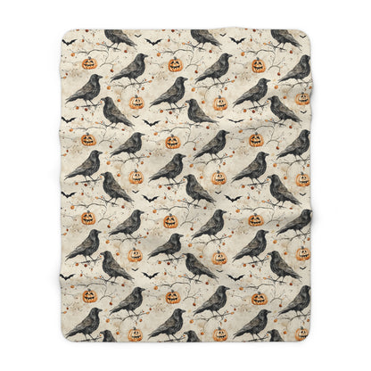 Crow & Gourd Sherpa Fleece Blanket