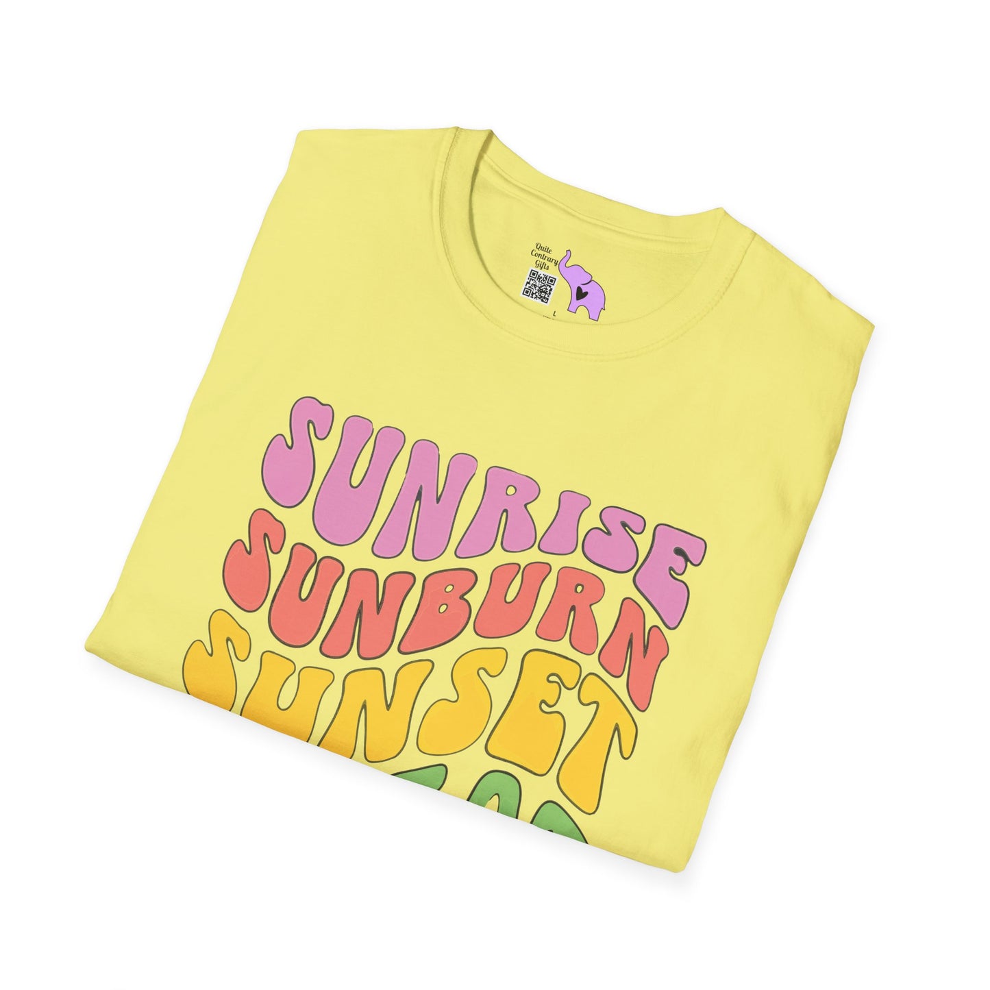 Sunrise Sunburn Sunset Repeat Adult T-shirt