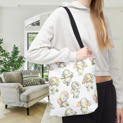 Dancing Elephants Canvas Tote Bag