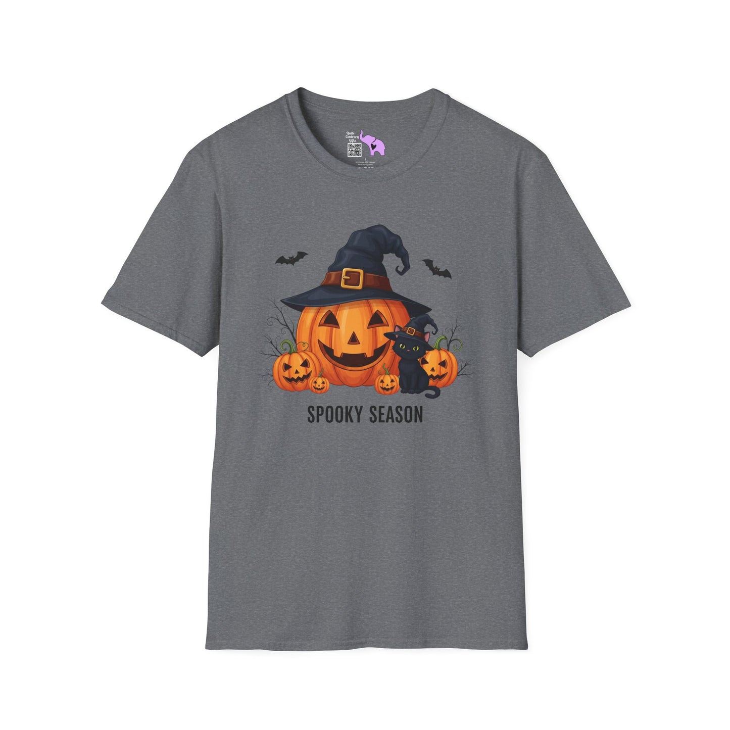Spooky Season (Jack-O-Lantern/Black Cat) Adult T-shirt