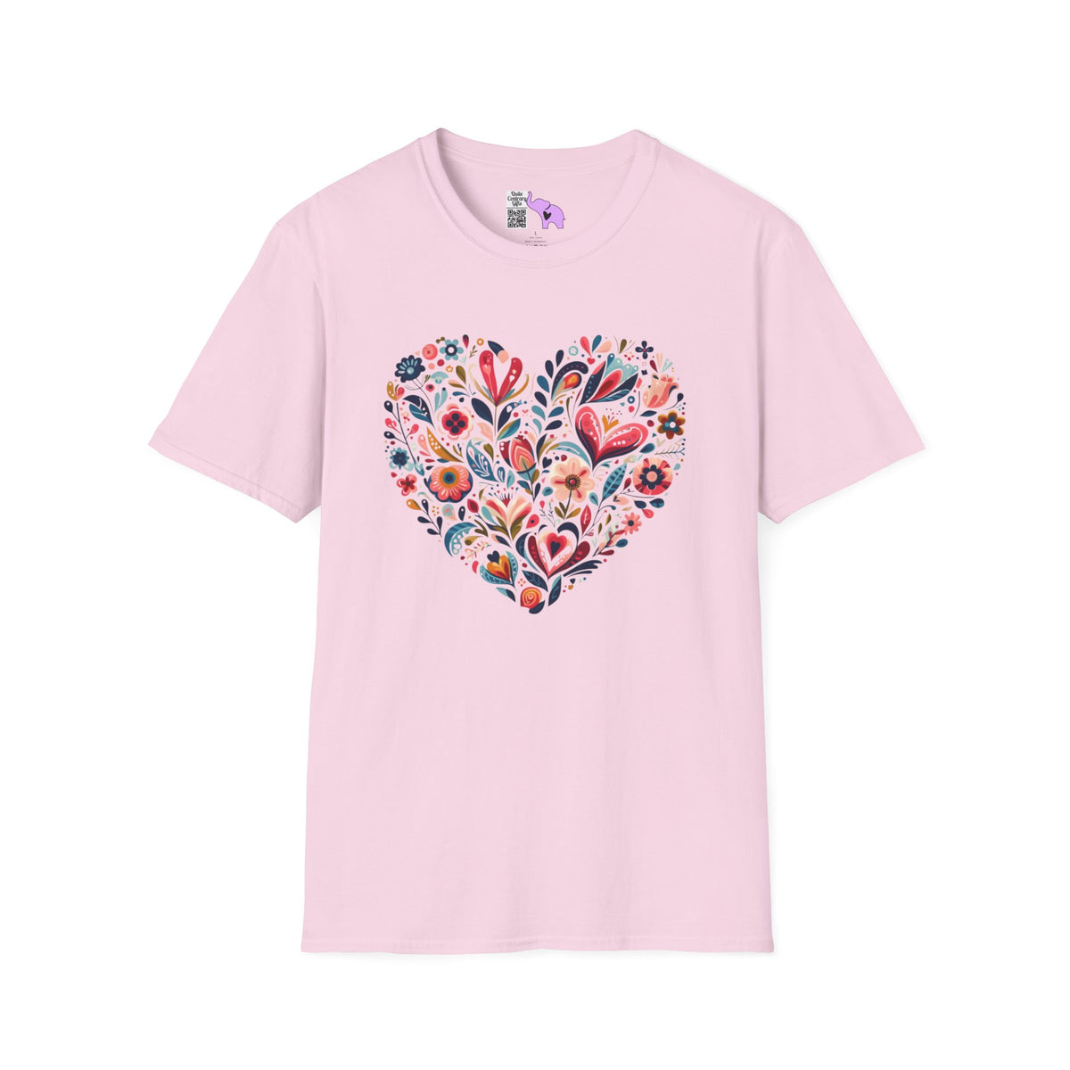 Floral Heart Adult T-shirt