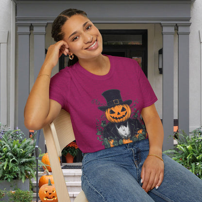 Halloween Pumpkin Man Adult T-shirt