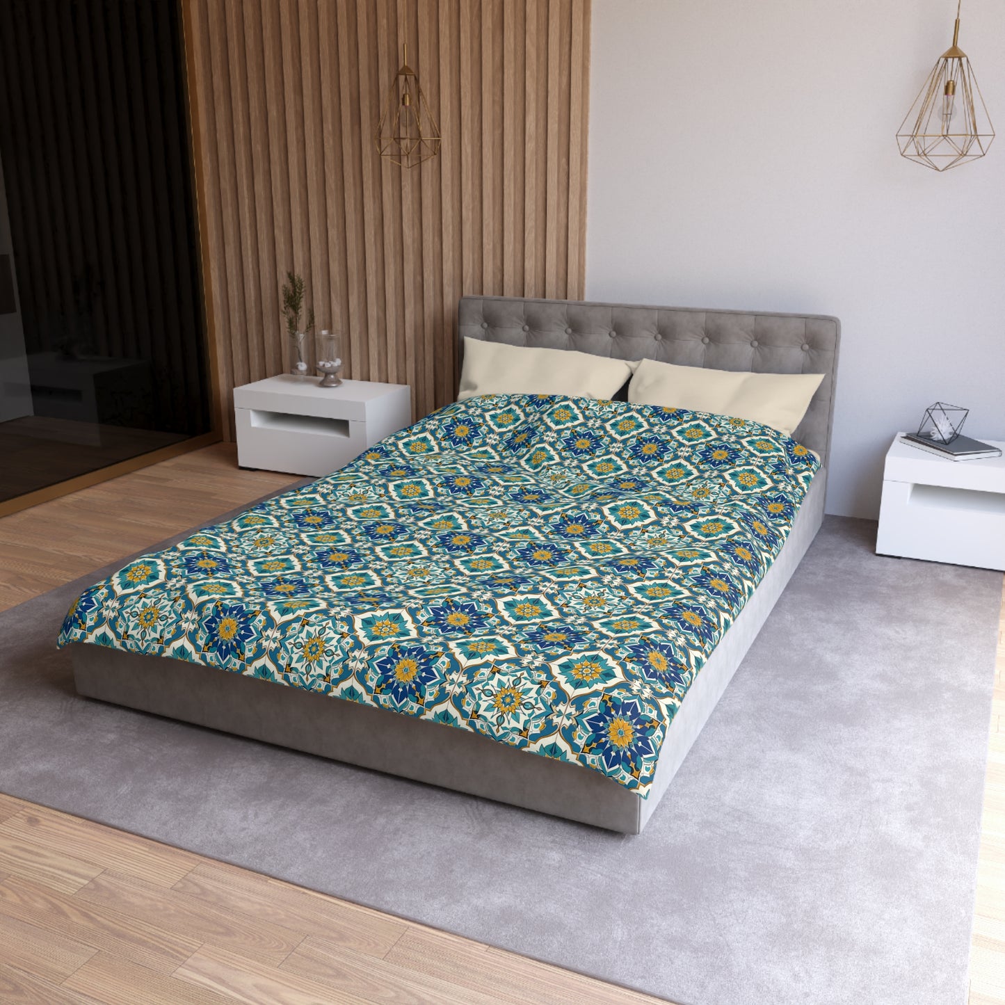 Mediterranean Lace Microfiber Duvet Cover