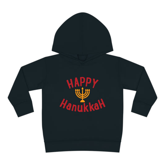 Happy Hanukkah Toddler Pullover Fleece Hoodie