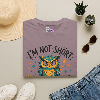 ""I'm Not Short I'm Concentrated Awesome (Owl) Adult T-shirt