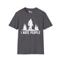 Bigfoot: I Hate People Adult T-shirt