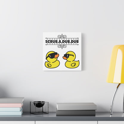 Scrub A Dub Dub w/Ducks Canvas Art