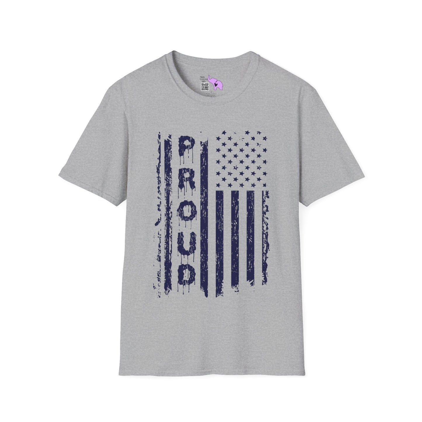 American Proud (Vertical Flag) Adult T-shirt