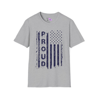 Proud (Vertical American Flag) Adult T-shirt