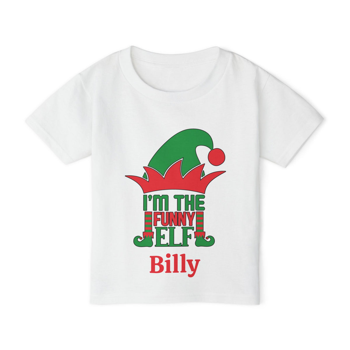 I'm The Funny Elf Personalized Heavy Cotton™ Toddler T-shirt
