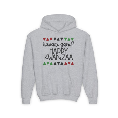 Habari Gani?Happy Kwanzaa Youth Heavy Blend Hoodie