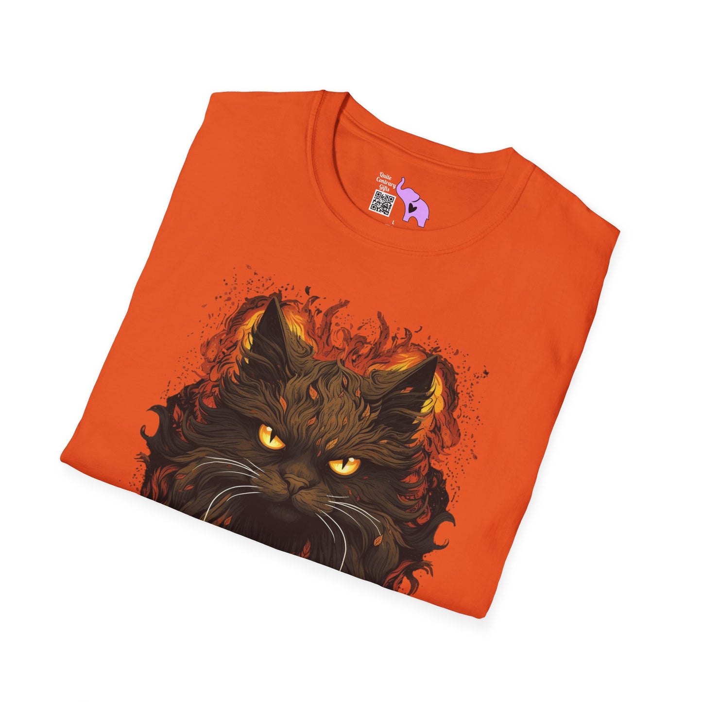 Creepy Black Cat 8 Adult T-shirt