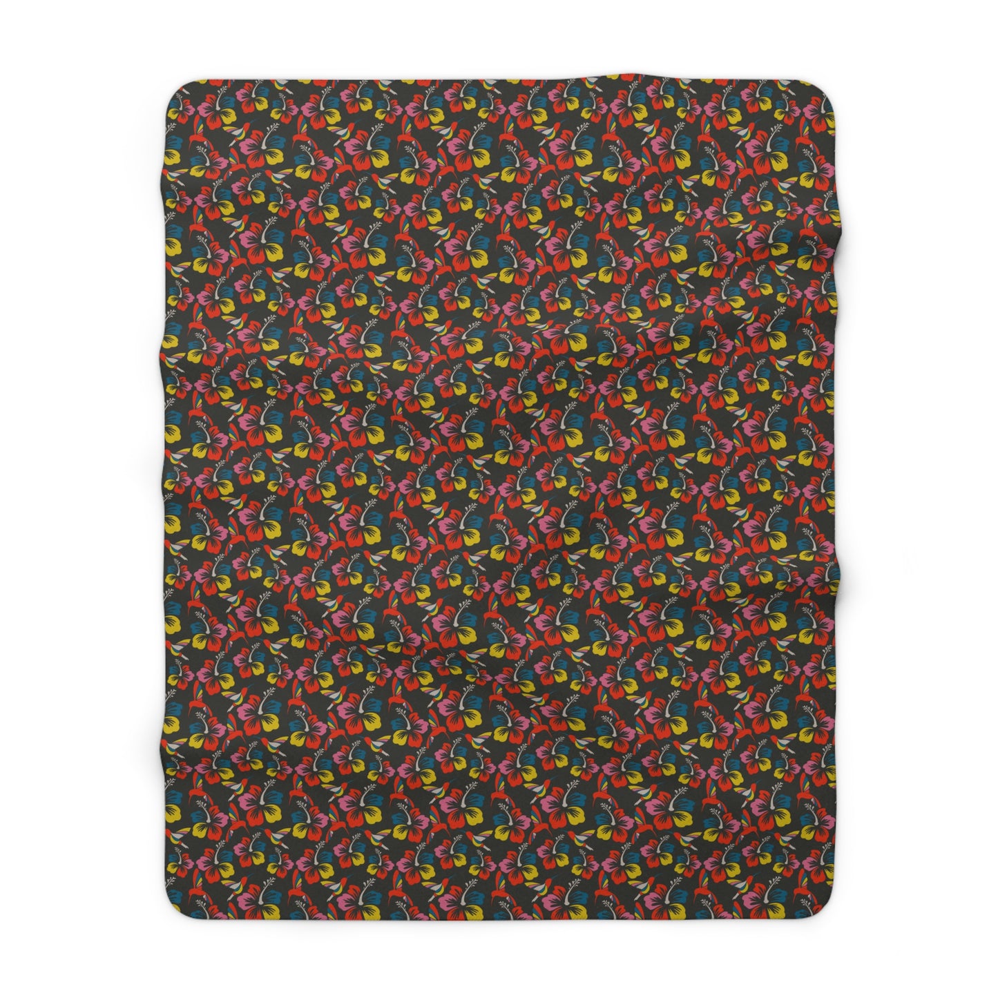 Humming Bloom Sherpa Fleece Blanket