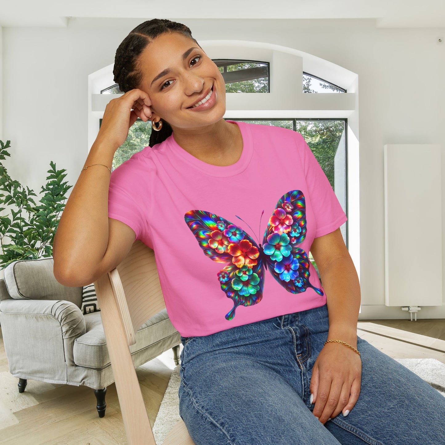 Neon Bloomfly Adult T-shirt