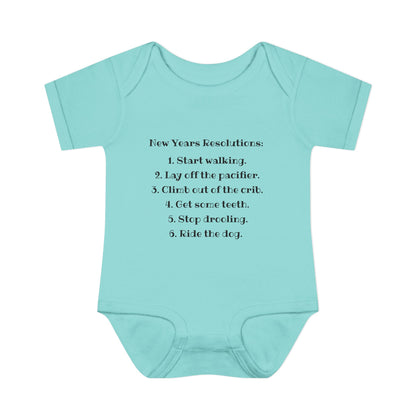 New Years Resolutions (Baby) Infant Baby Rib Bodysuit