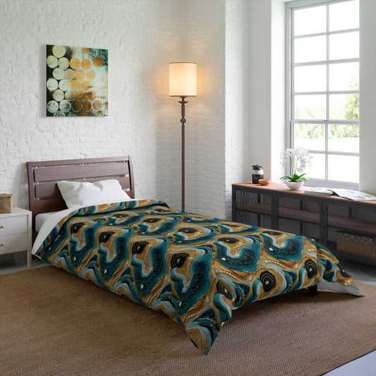 Gilded Ocean Veins Basic Bedding Set