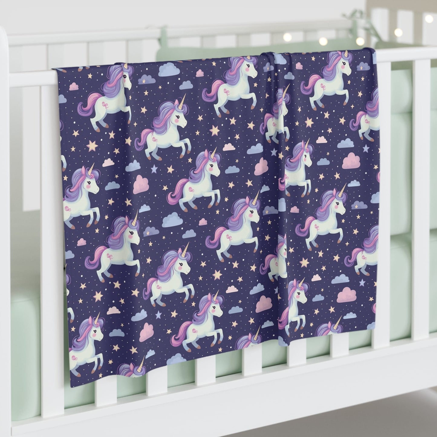 Starlight Unicorn Parade Baby Swaddle Blanket