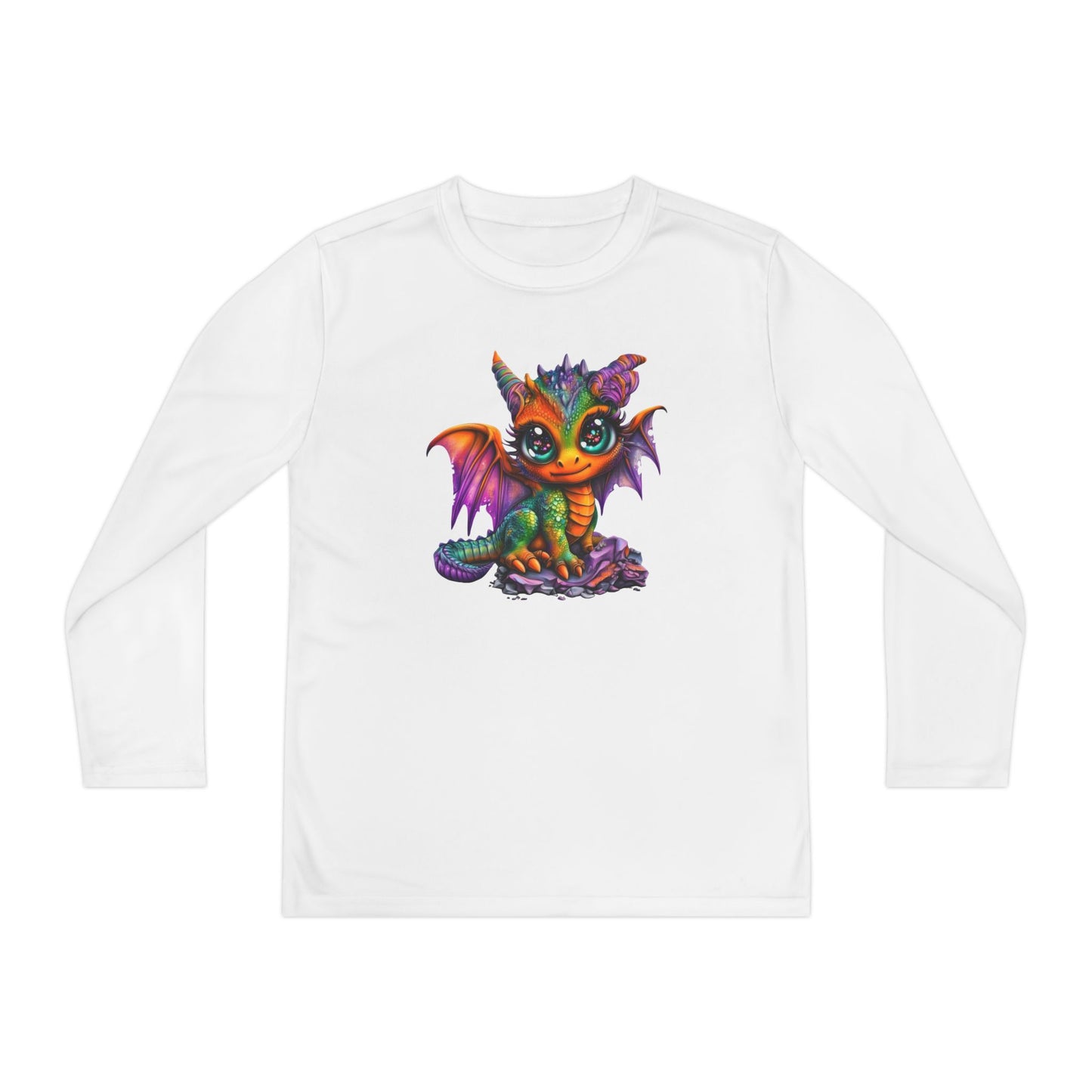 Colorful Baby Dragon Youth Long Sleeve Tee
