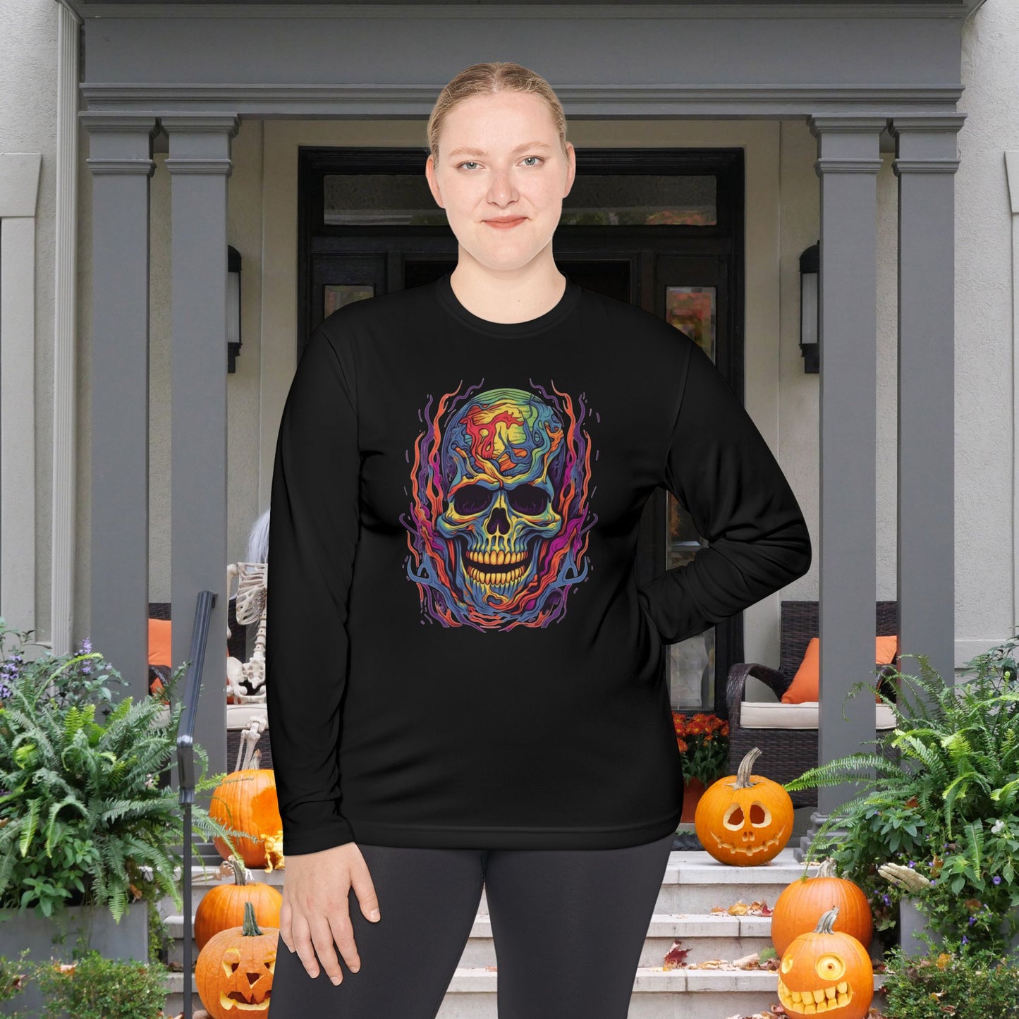 Creepy Bones 15 Adult Long Sleeve Tee