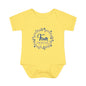 ""Blue Milestone Wreath Onesie-Four Months