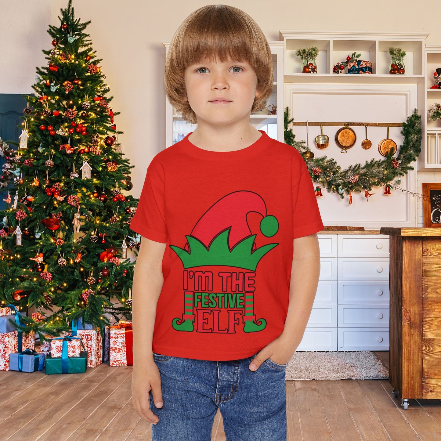 I'm The Festive Elf Heavy Cotton™ Toddler T-shirt