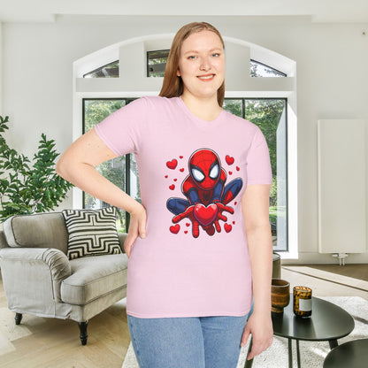 Valentines Spiderman Adult T-shirt