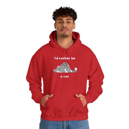 I'd Rather Be A Cat Heavy Blend™ Hooded Sweatshirt