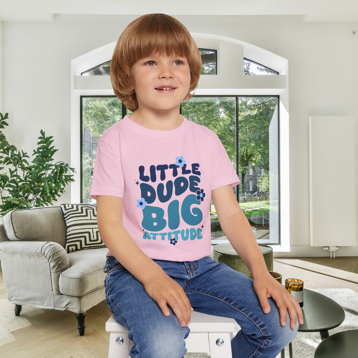 Little Dude Big Attitude Heavy Cotton™ Toddler T-shirt