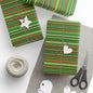 Christmas Cheer Stripes Wrapping Paper