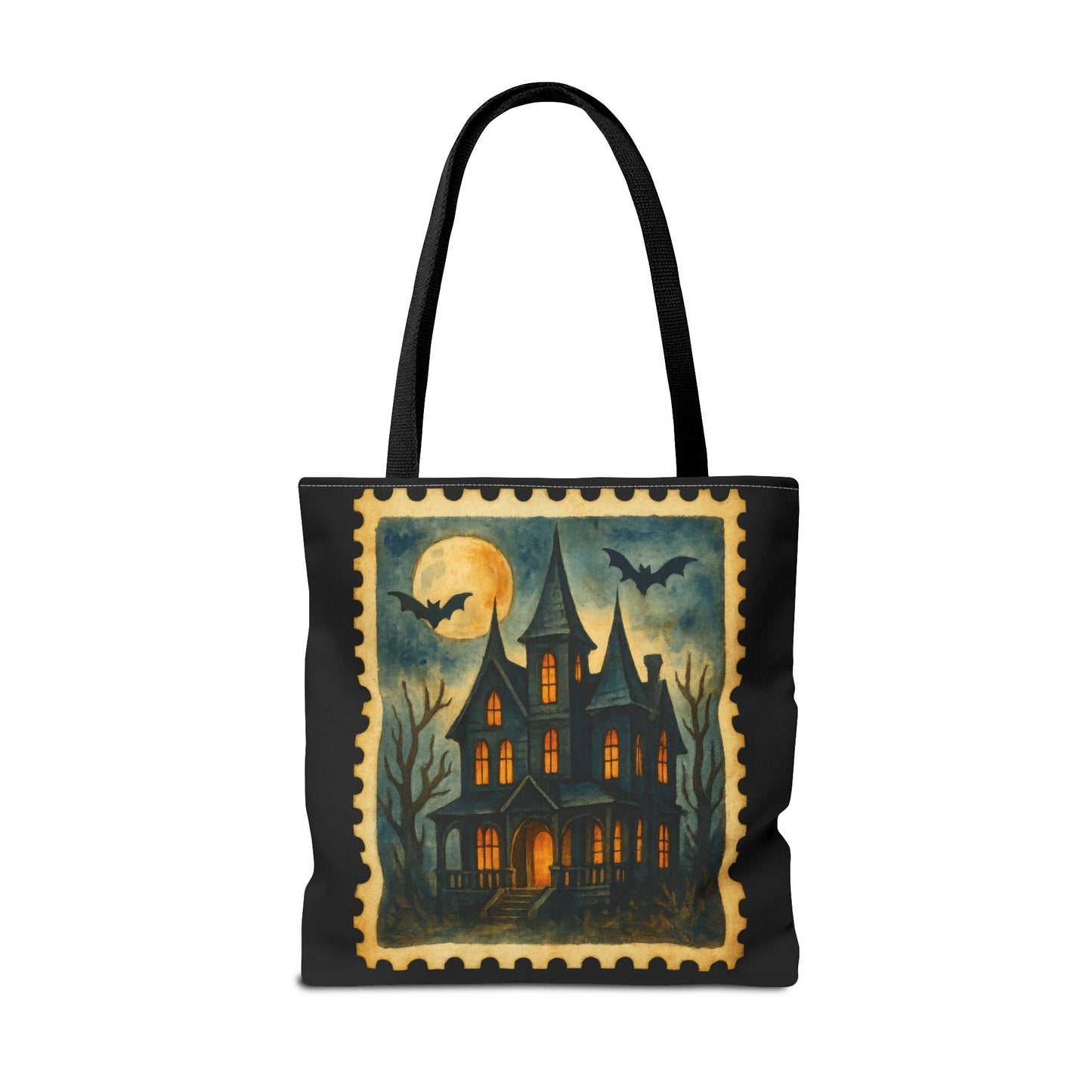 Haunted House Canvas Tote Bag